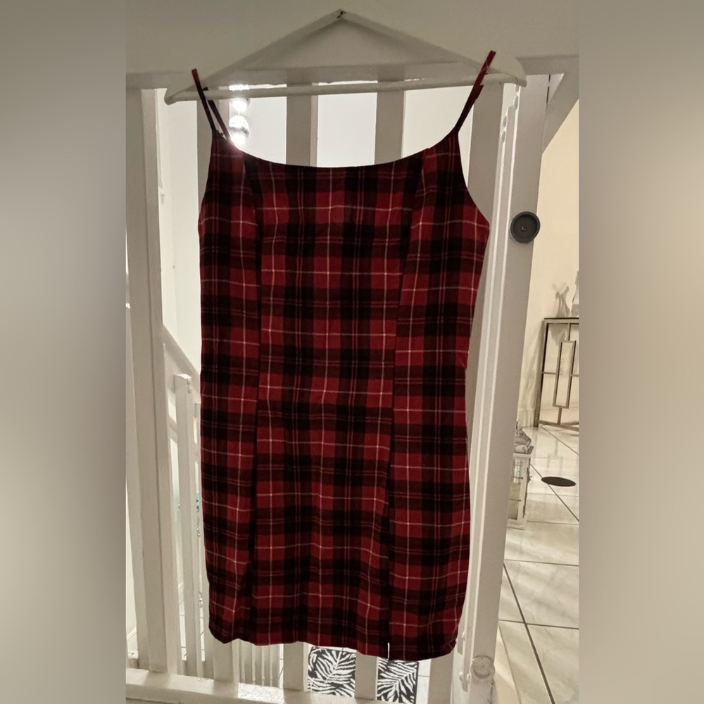 Red and black dress